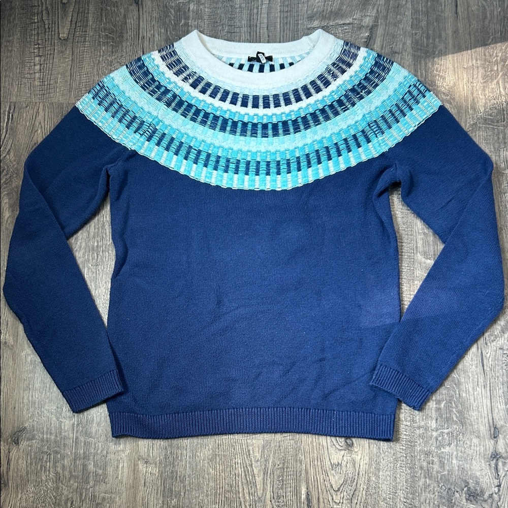 Women’s Blue Patterned Sweater